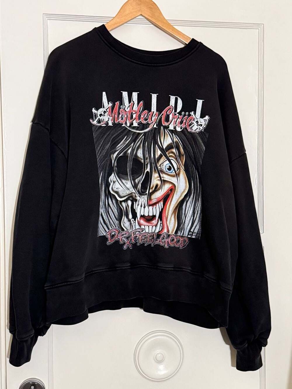 Amiri x Mötley Crüe Dr. Feelgood Oversized Crewneck Sweatshirt